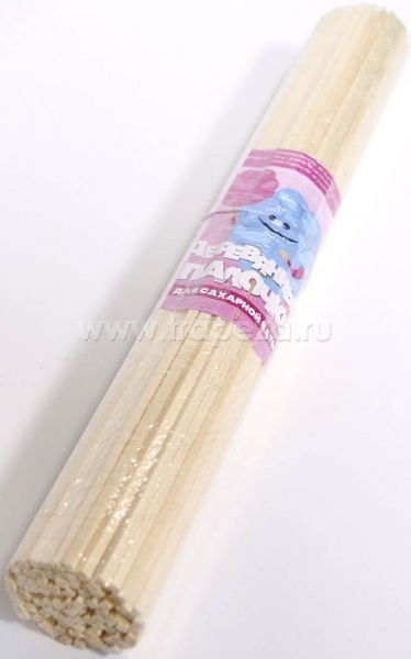 Палочки деревянные для сахарной ваты для пищевой продукции длина 400мм сечение квадрат 5х5мм