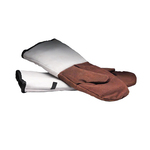 Перчатки термостойкие длинные с 1-м выделенным пальцем, кожа , общдлина 36 см, С манжетами , T max