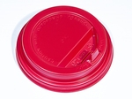 Крышка для стакана 300-500мл D 90мм пластик красный с носиком (новая форма)