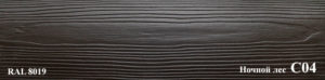 Cайдинг из фиброцемента с фактурой под дерево CEDRAL CLICK WOOD (12х186х3600 мм), С04 ночной лес арт